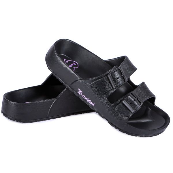 Ratschkatl PVC Sandalen Schwarz