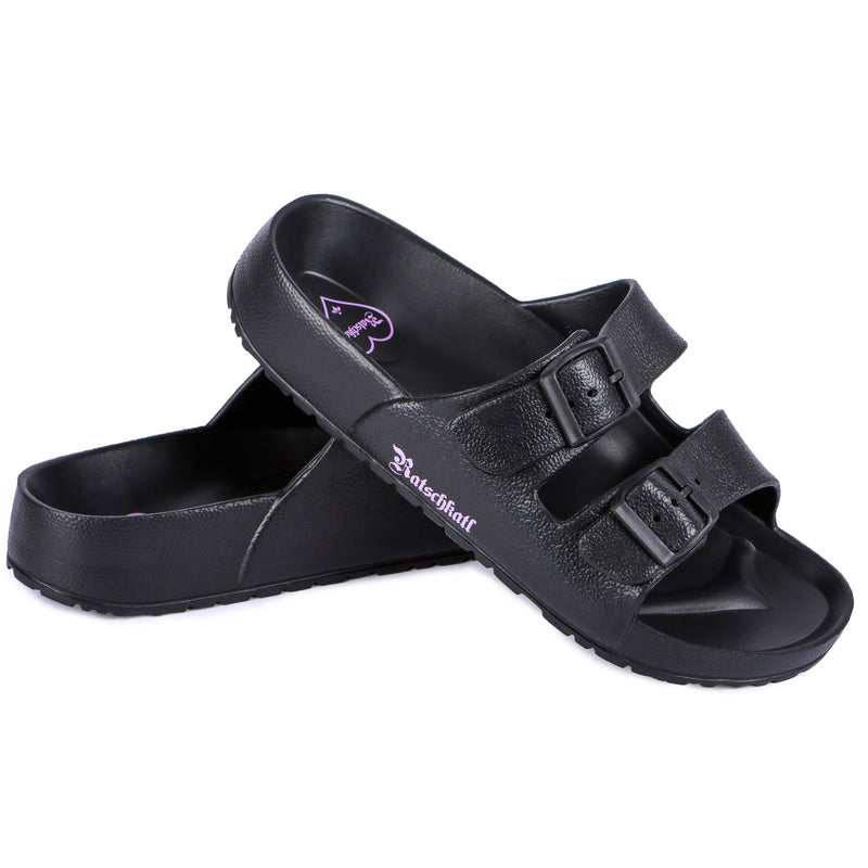 Ratschkatl PVC Sandalen Schwarz