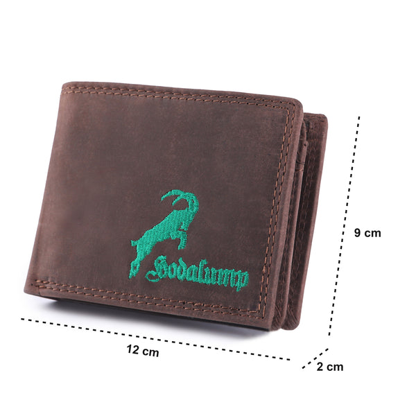 Hodalump Geldbörse mit Steinbock-Naht Geldbeutel Herren Hodalump & Ratschkatl 